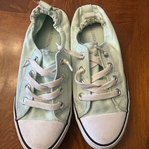 Falls Creek Light Mint Canvas Lace-Up Sneakers